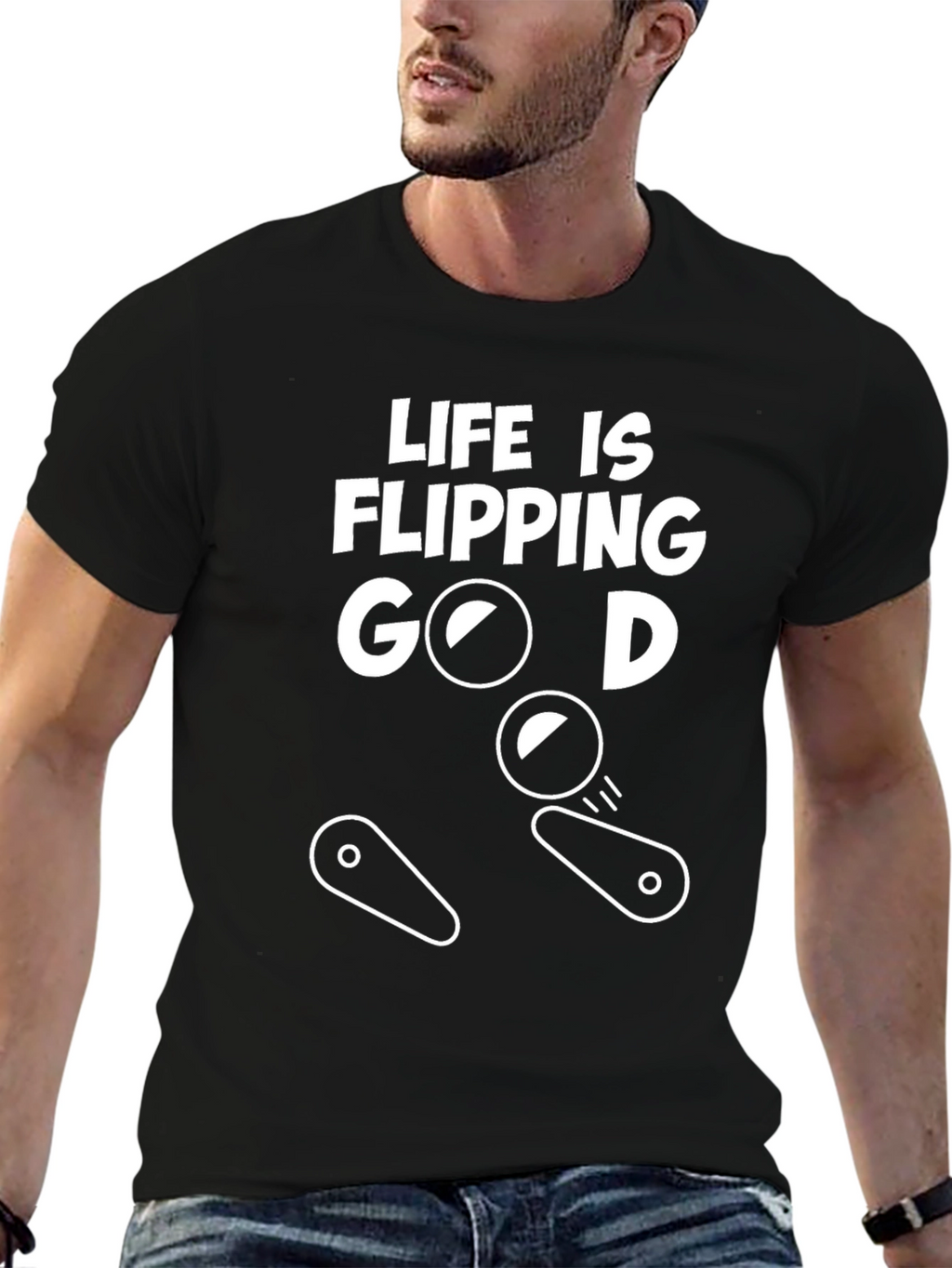 Life is Flipping Good T-Shirt - Pinball Design