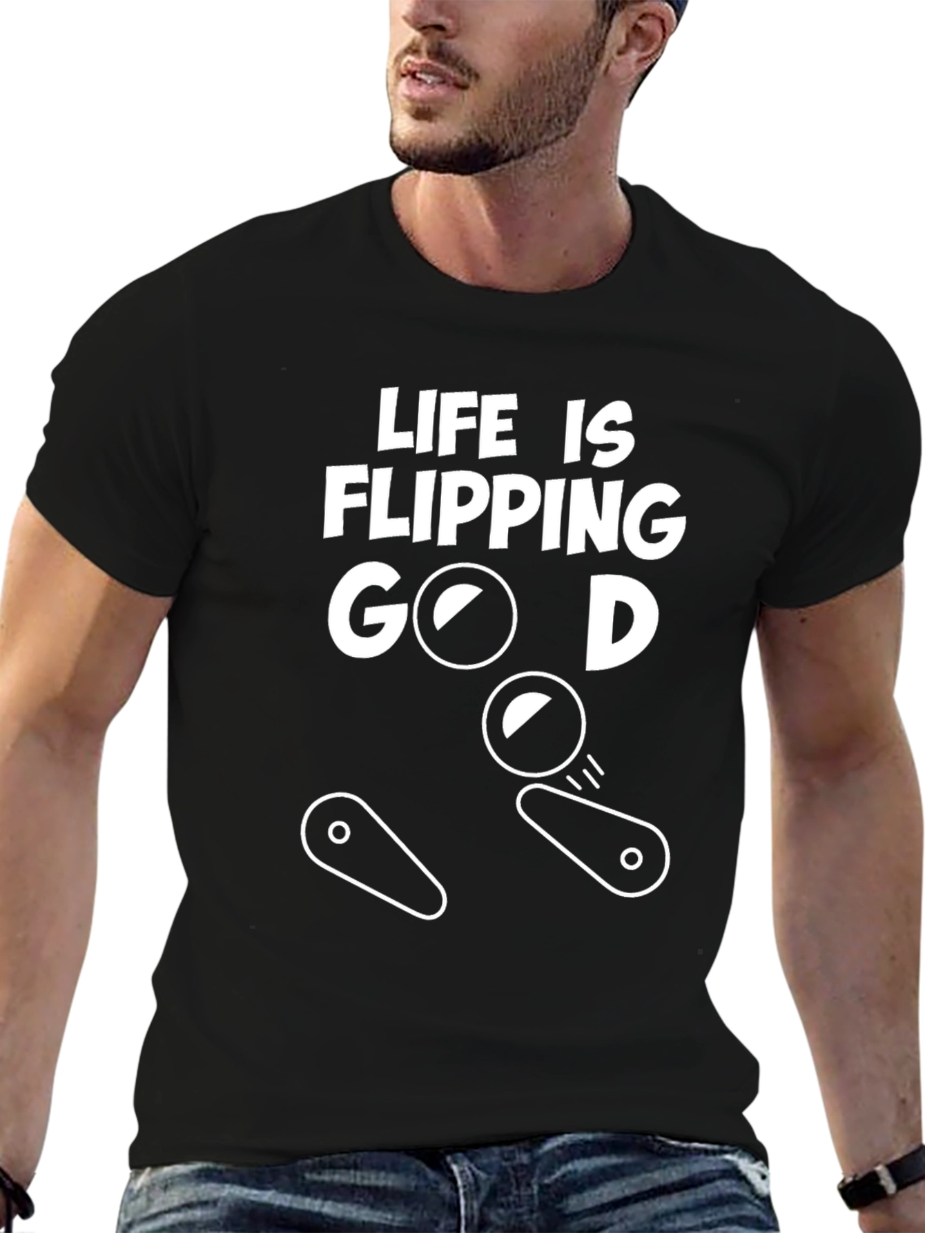 Life is Flipping Good T-Shirt - Pinball Design
