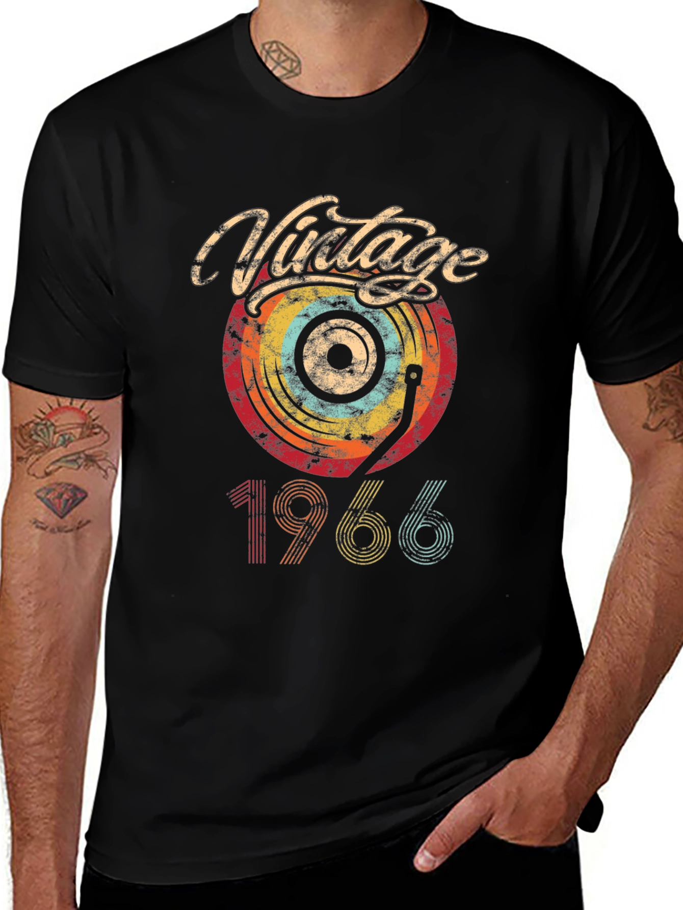 Vintage 1966 Vinyl Record Graphic Tee