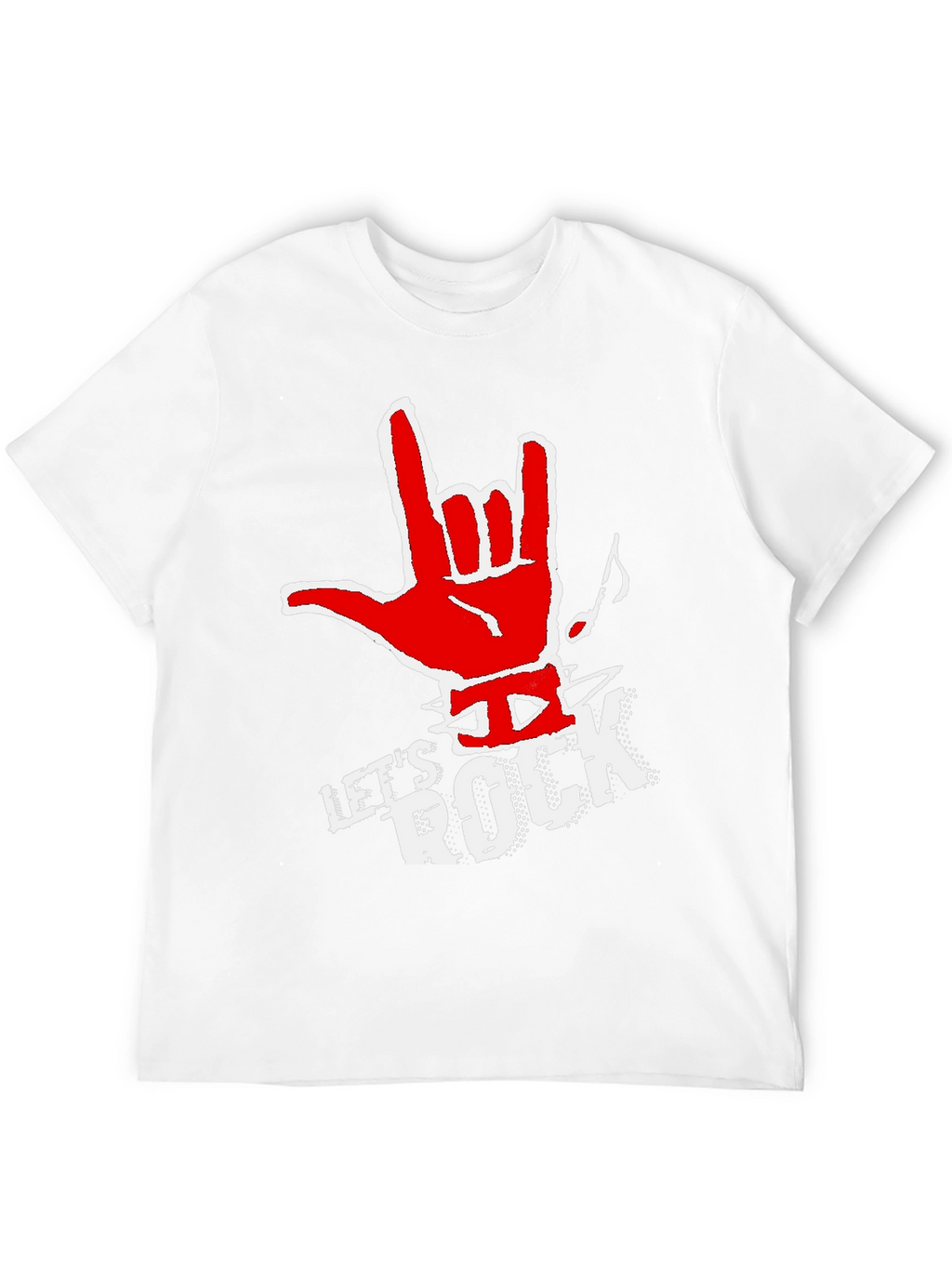 Lets Rock Graphic Tee - Black Cotton