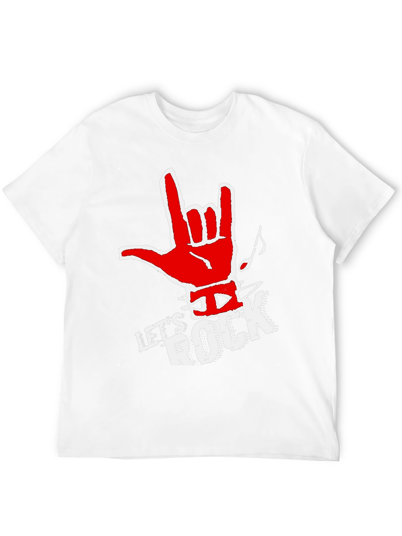 Lets Rock Graphic Tee - Black Cotton