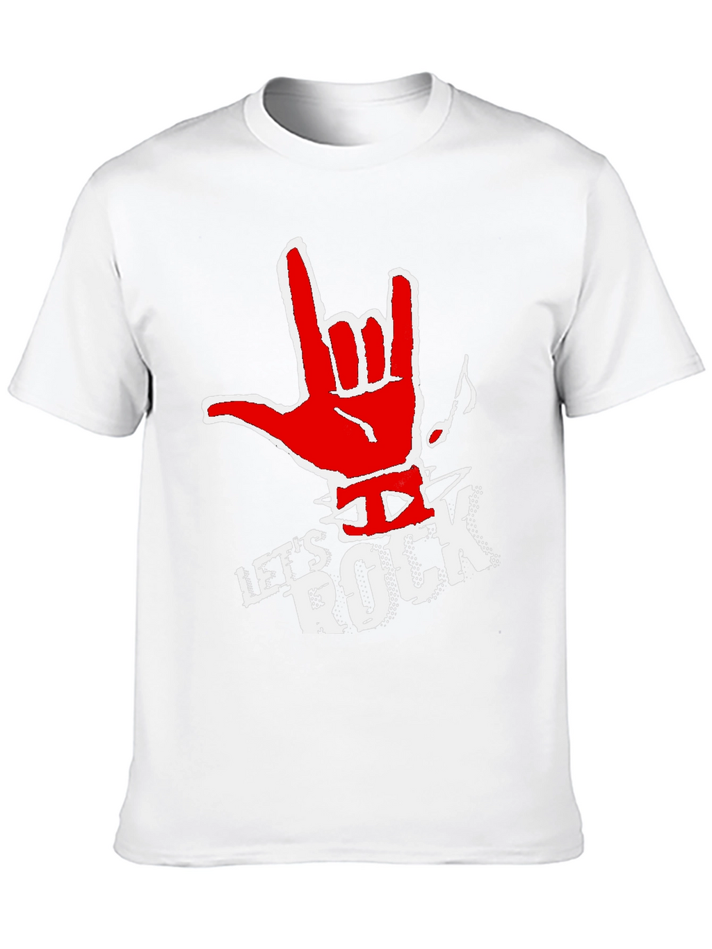 Lets Rock Graphic Tee - Black Cotton
