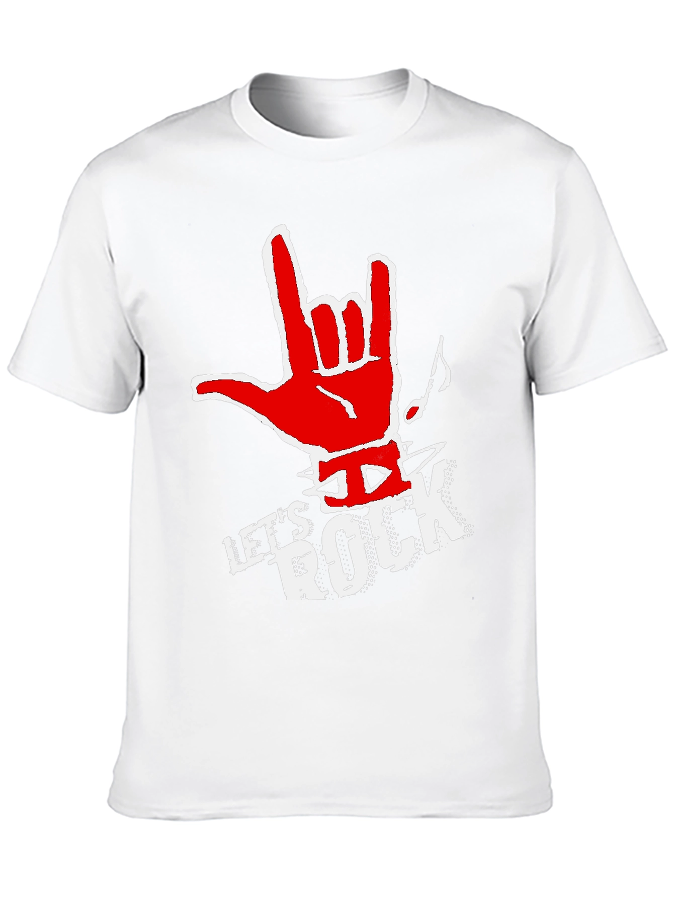 Lets Rock Graphic Tee - Black Cotton