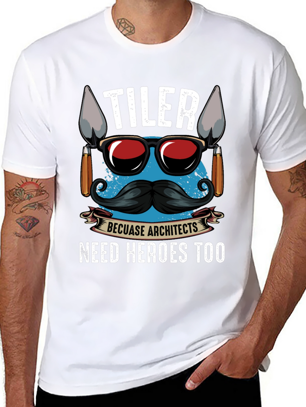 TILER Because Architects Need Heroes Too - Graphic T-Shirt