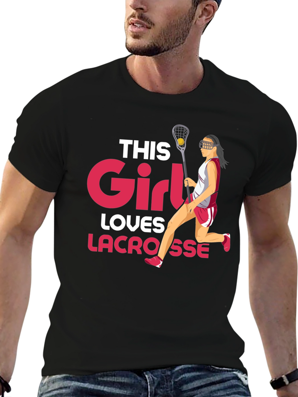 Lacrosse Girl Graphic Tee - Sporty and Stylish