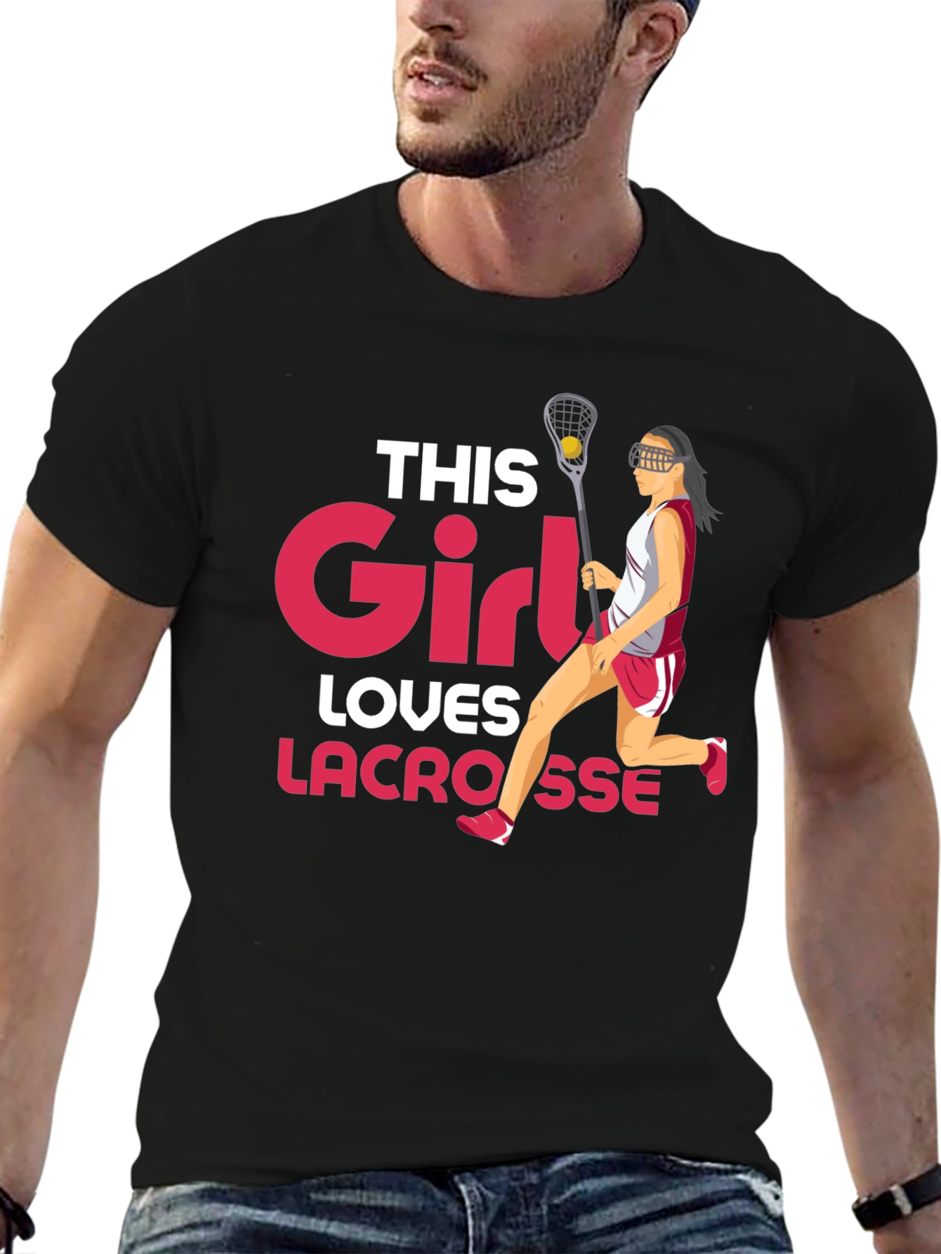 Lacrosse Girl Graphic Tee - Sporty and Stylish