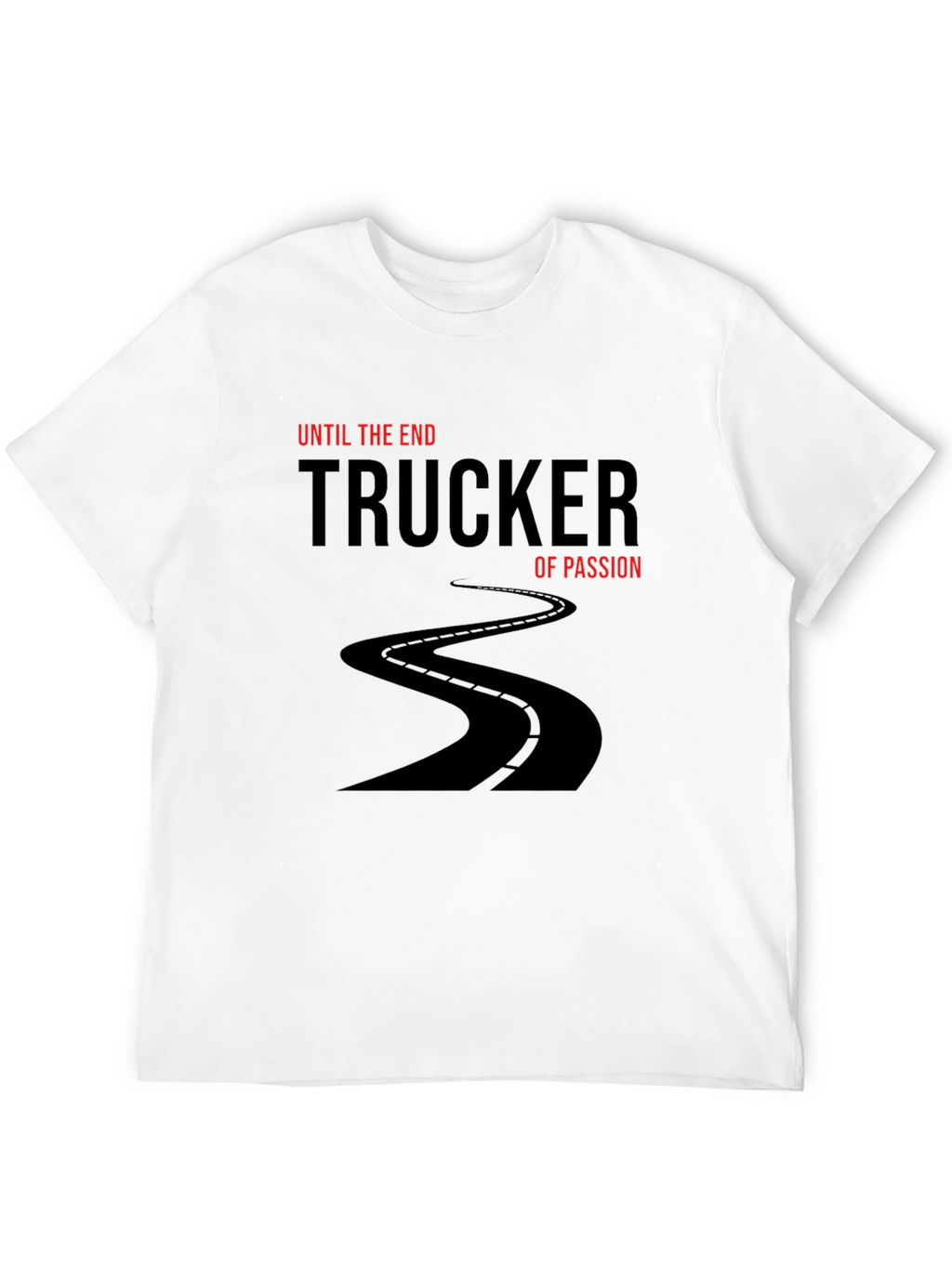Trucker of Passion Black T-Shirt - Road Design