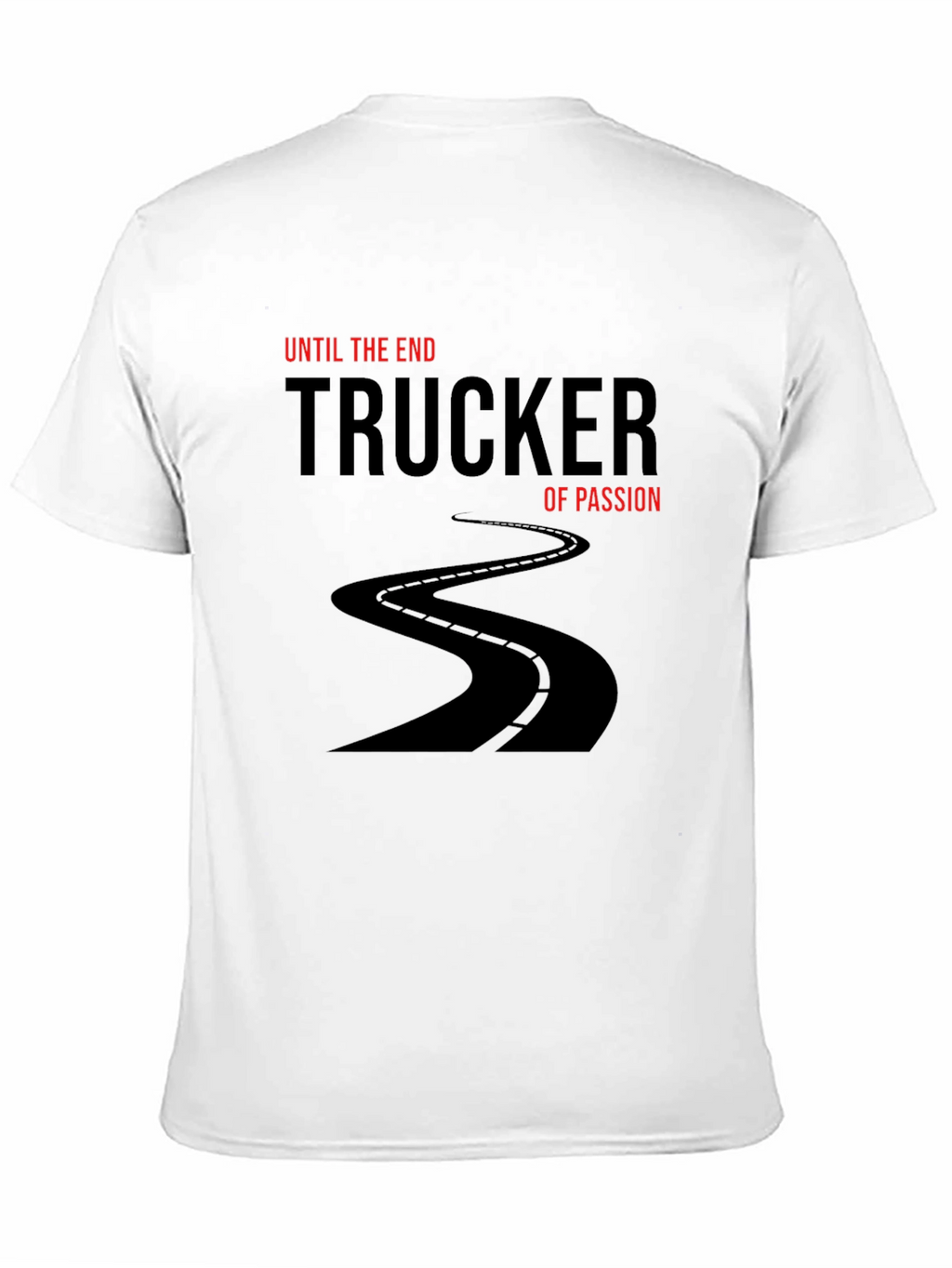 Trucker of Passion Black T-Shirt - Road Design