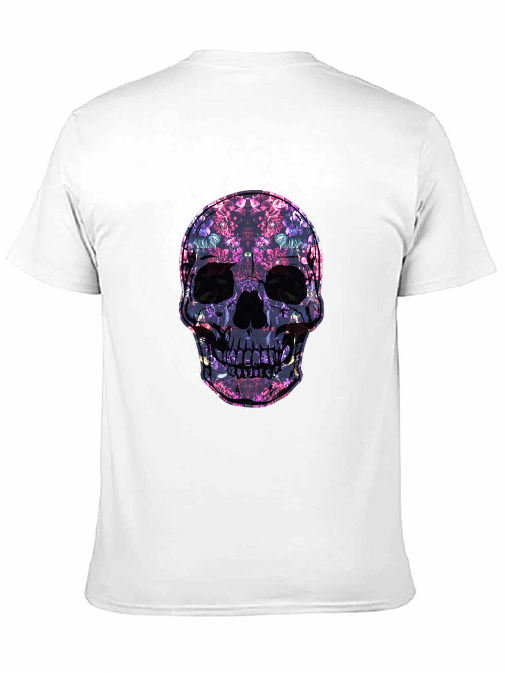 Floral Skull Graphic Print Tee