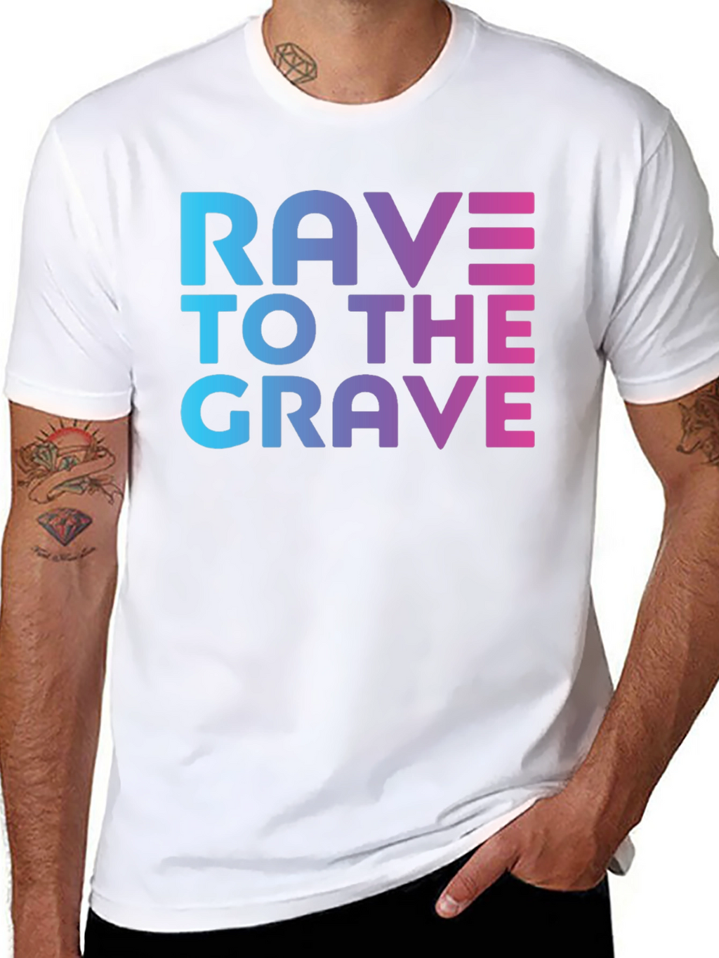 Rave To The Grave Graphic Tee - Black