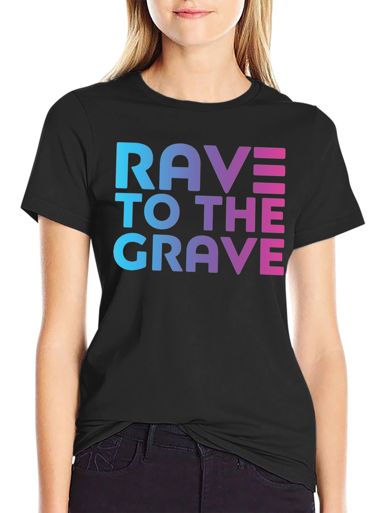 Rave To The Grave Graphic Tee - Black