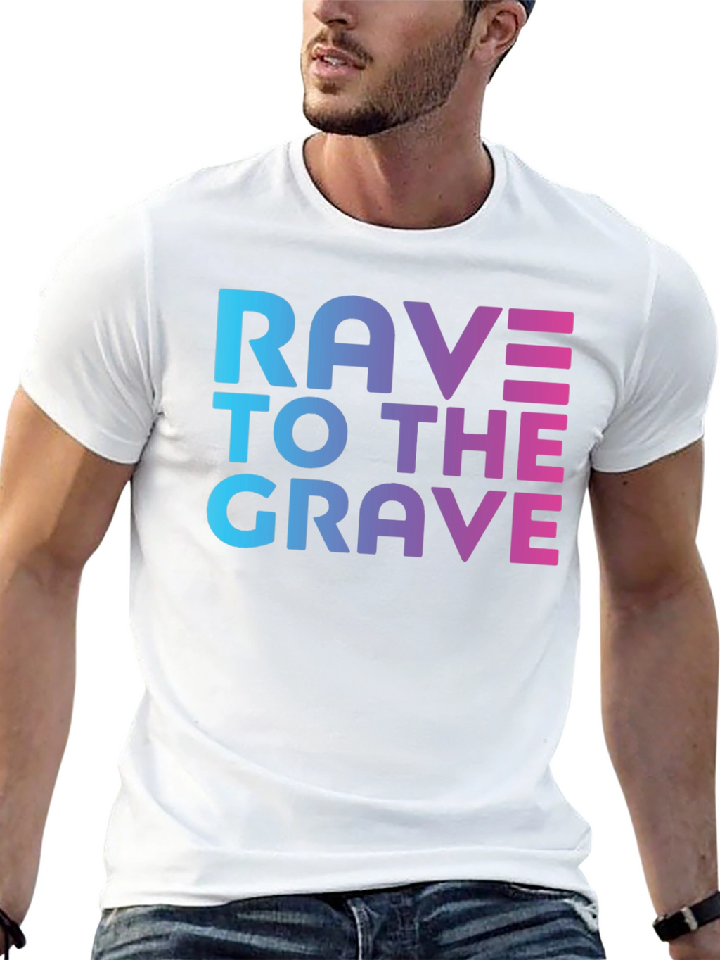 Rave To The Grave Graphic Tee - Black