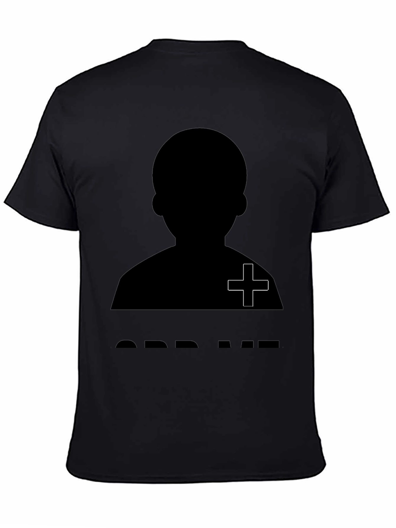 Silhouette Graphic Tee - Black Crew Neck T-Shirt