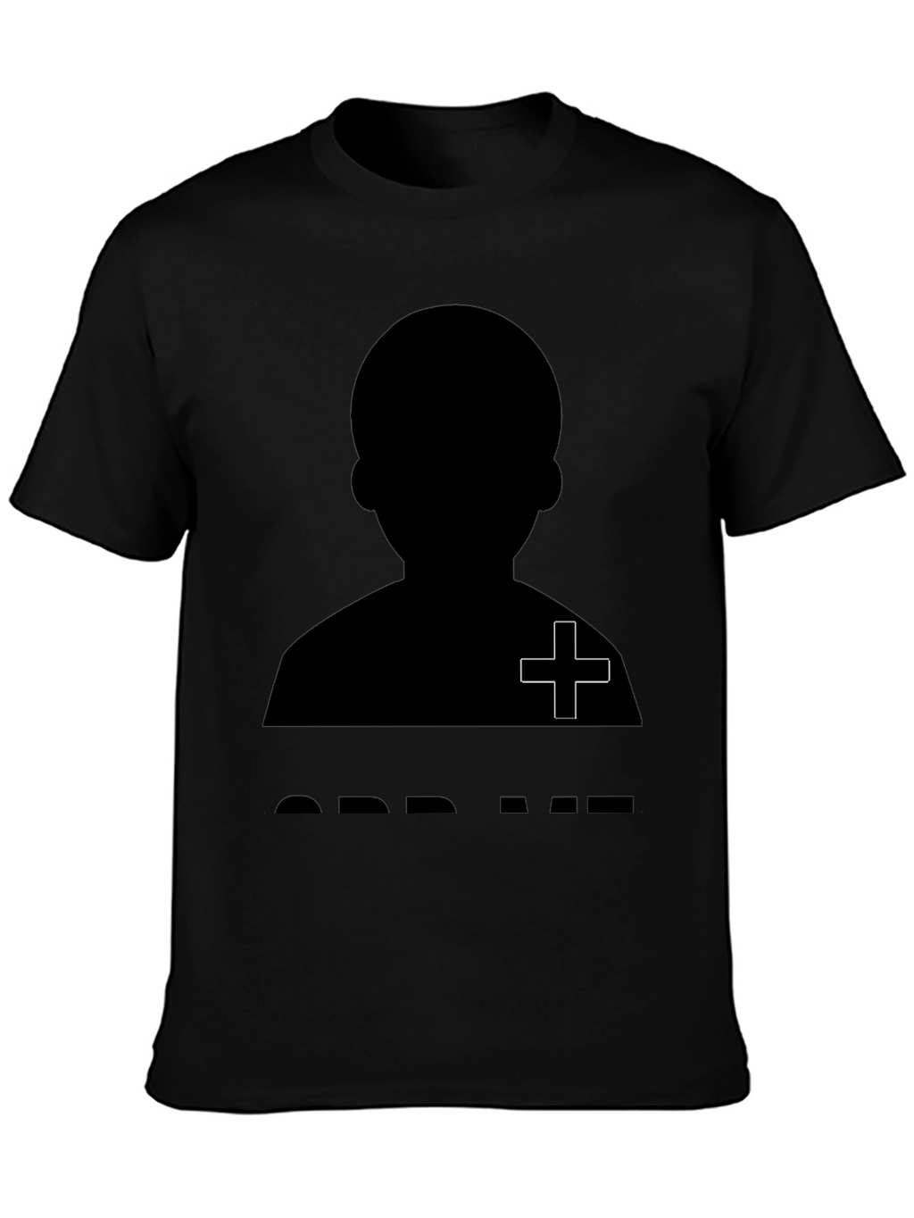Silhouette Graphic Tee - Black Crew Neck T-Shirt