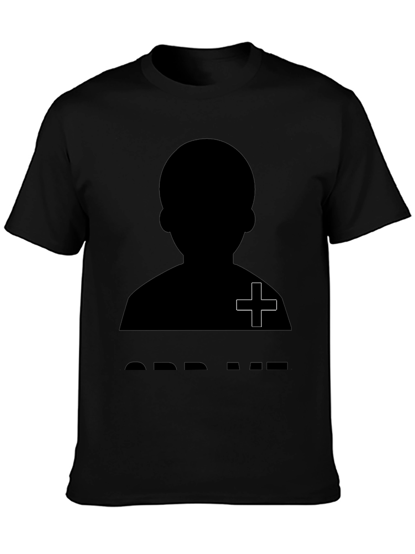 Silhouette Graphic Tee - Black Crew Neck T-Shirt