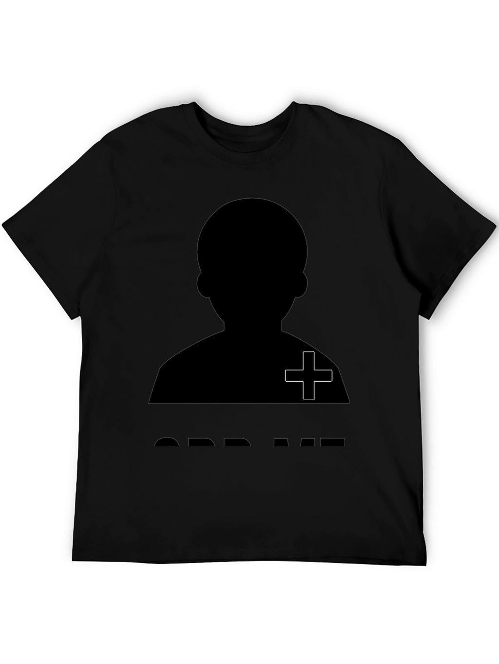 Silhouette Graphic Tee - Black Crew Neck T-Shirt