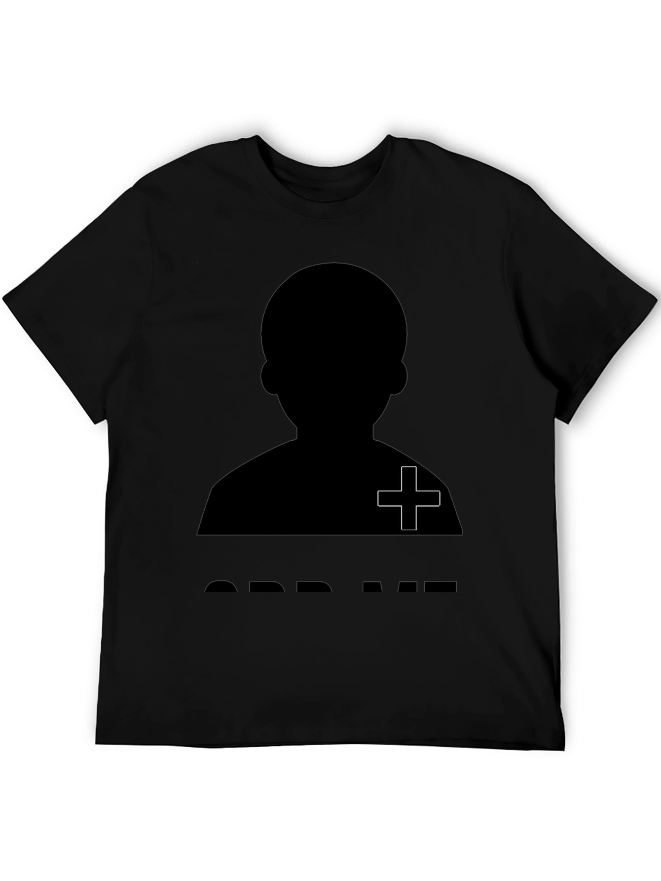 Silhouette Graphic Tee - Black Crew Neck T-Shirt