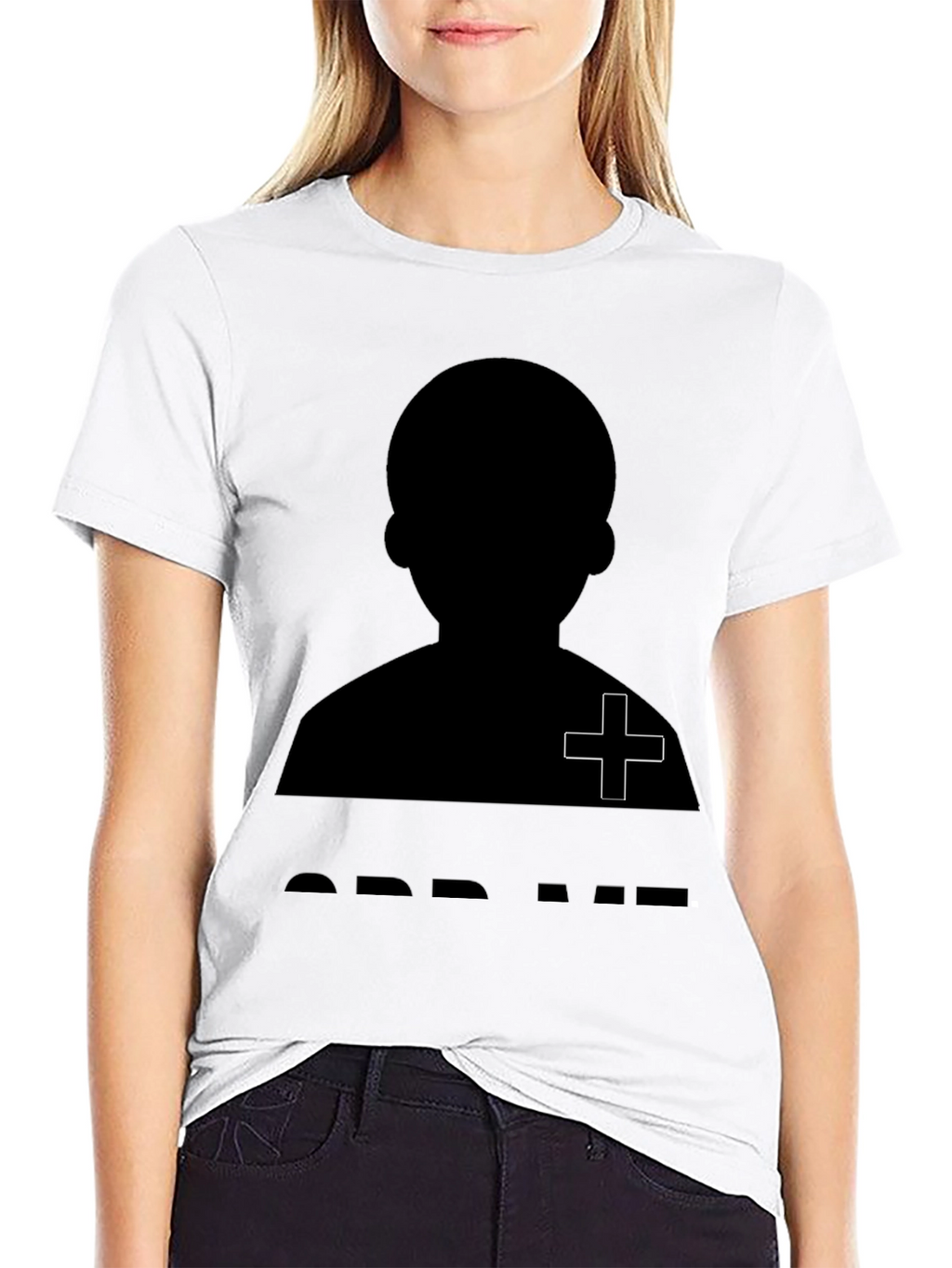 Silhouette Graphic Tee - Black Crew Neck T-Shirt