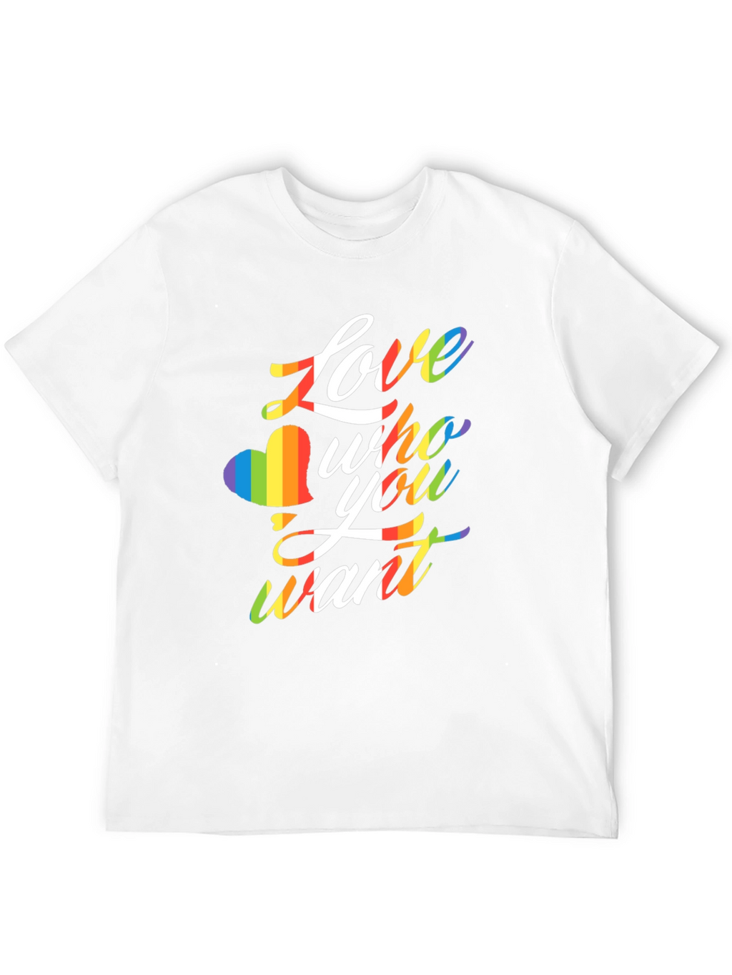 Love Who You Want LGBTQ Rainbow T-Shirt