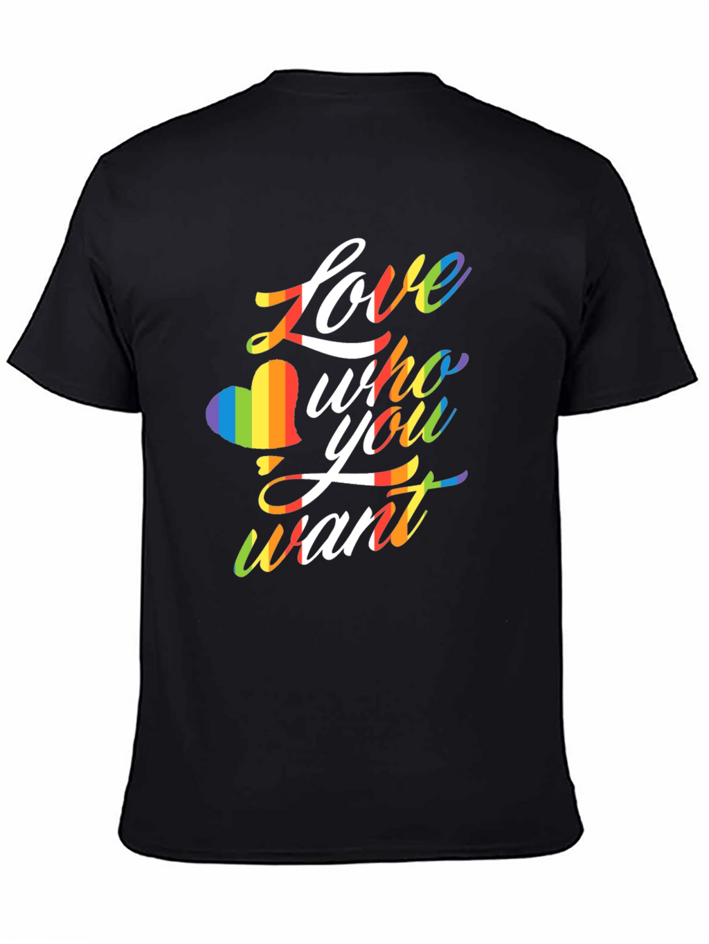Love Who You Want LGBTQ Rainbow T-Shirt