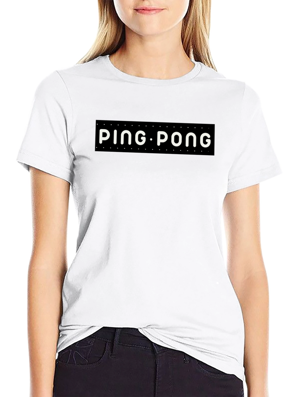 Ping Pong Graphic Tee - Stylish Black T-Shirt