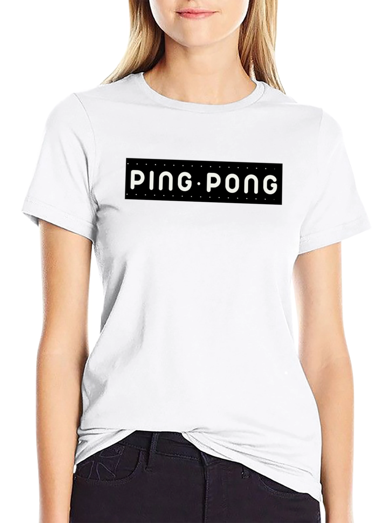 Ping Pong Graphic Tee - Stylish Black T-Shirt