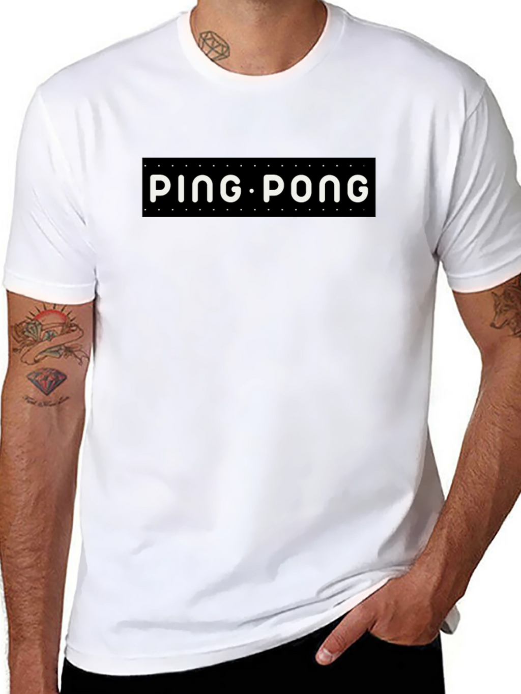 Ping Pong Graphic Tee - Stylish Black T-Shirt