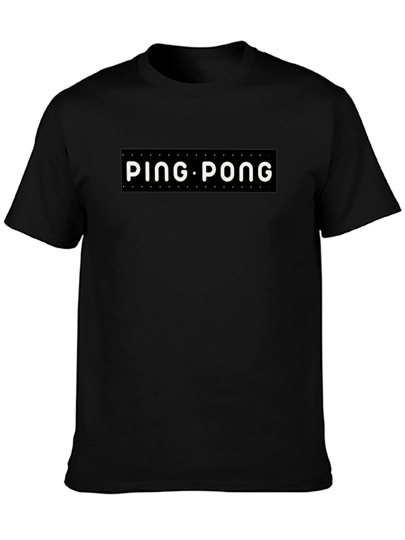 Ping Pong Graphic Tee - Stylish Black T-Shirt