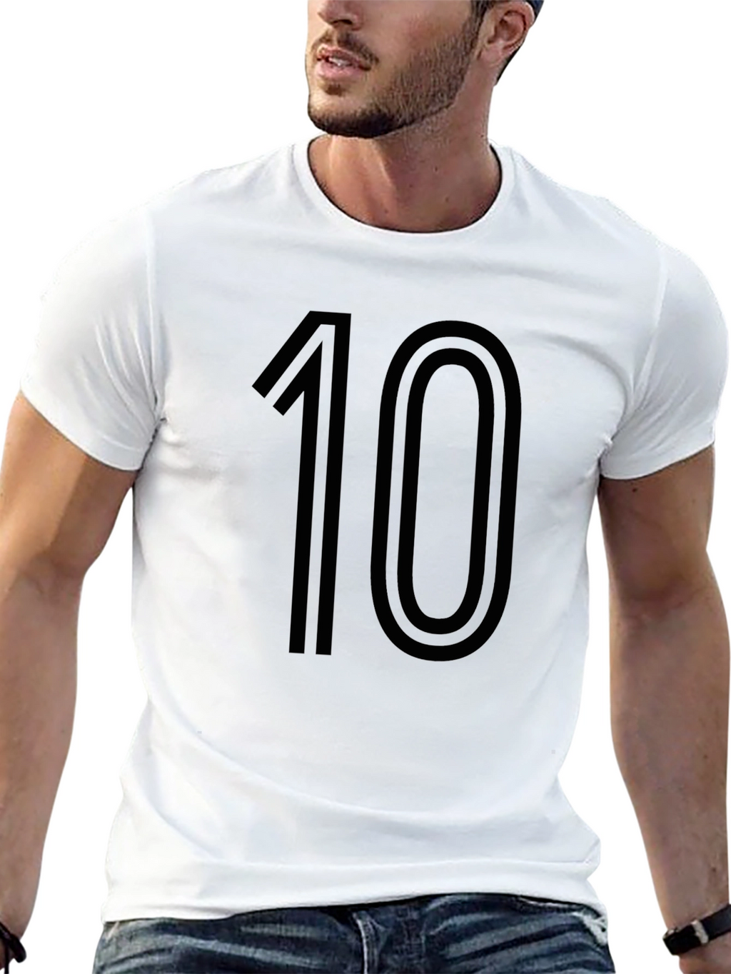 Number 10 Black Graphic Tee