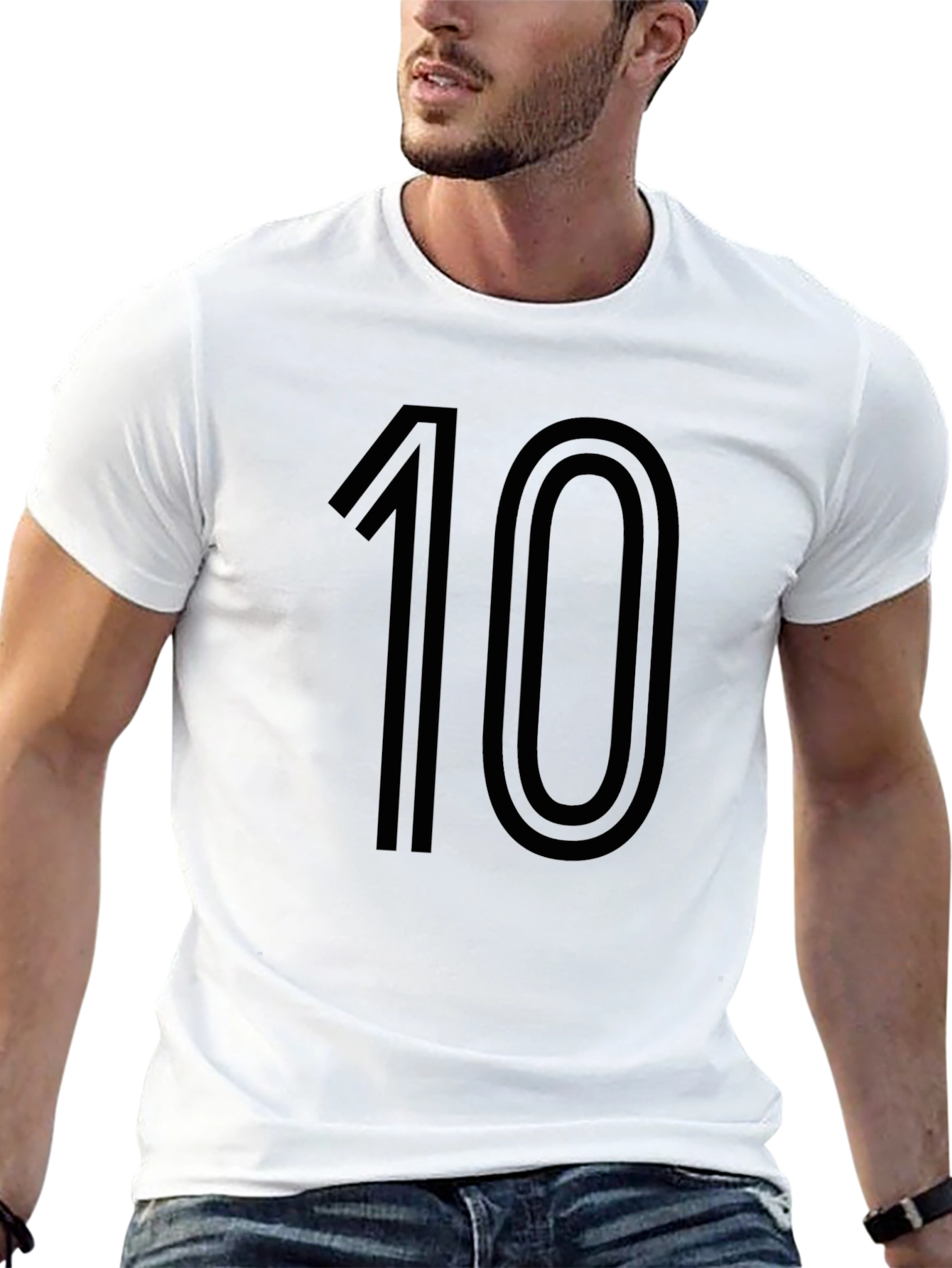 Number 10 Black Graphic Tee