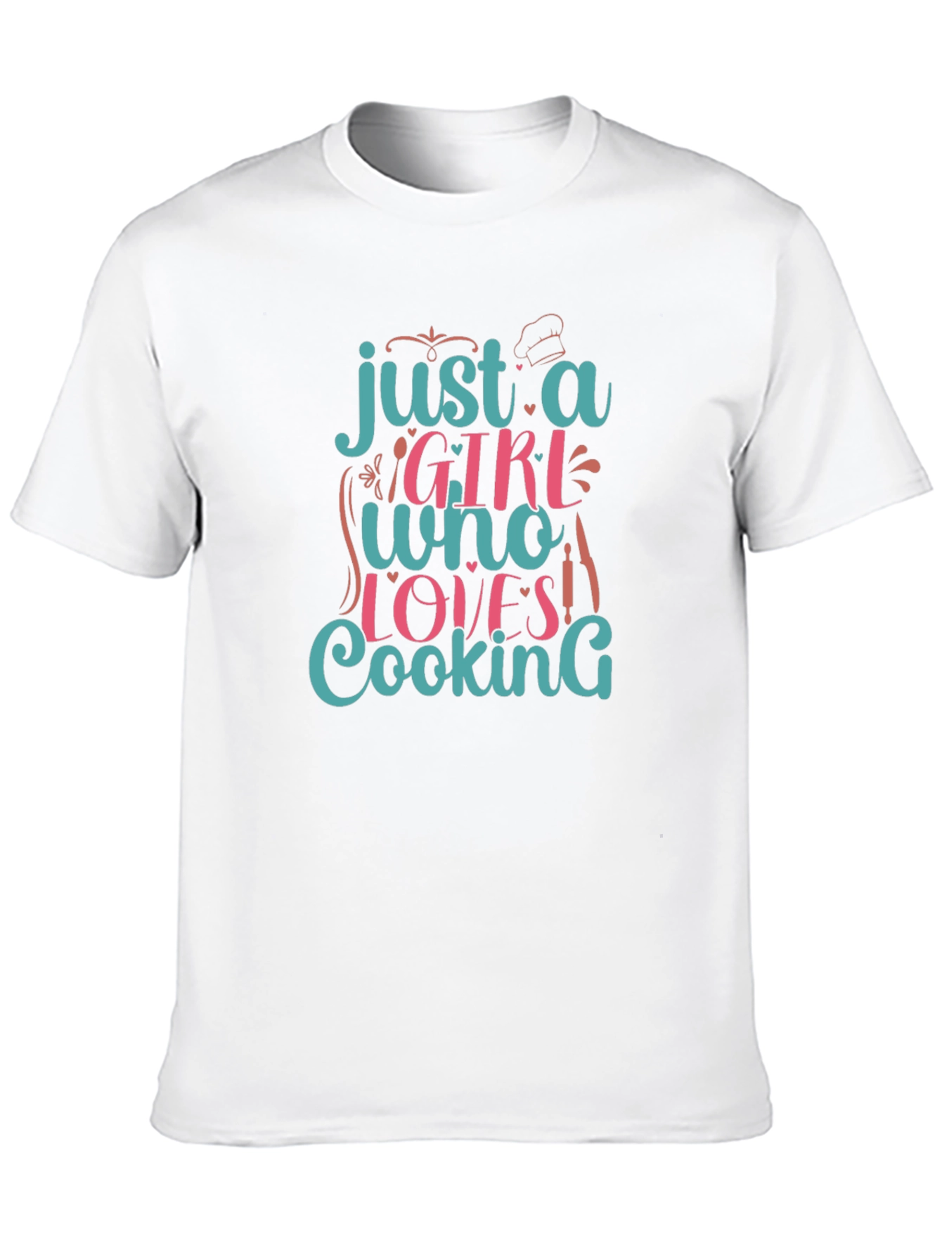 Just A Girl Who Loves Cooking Graphic T-Shirt