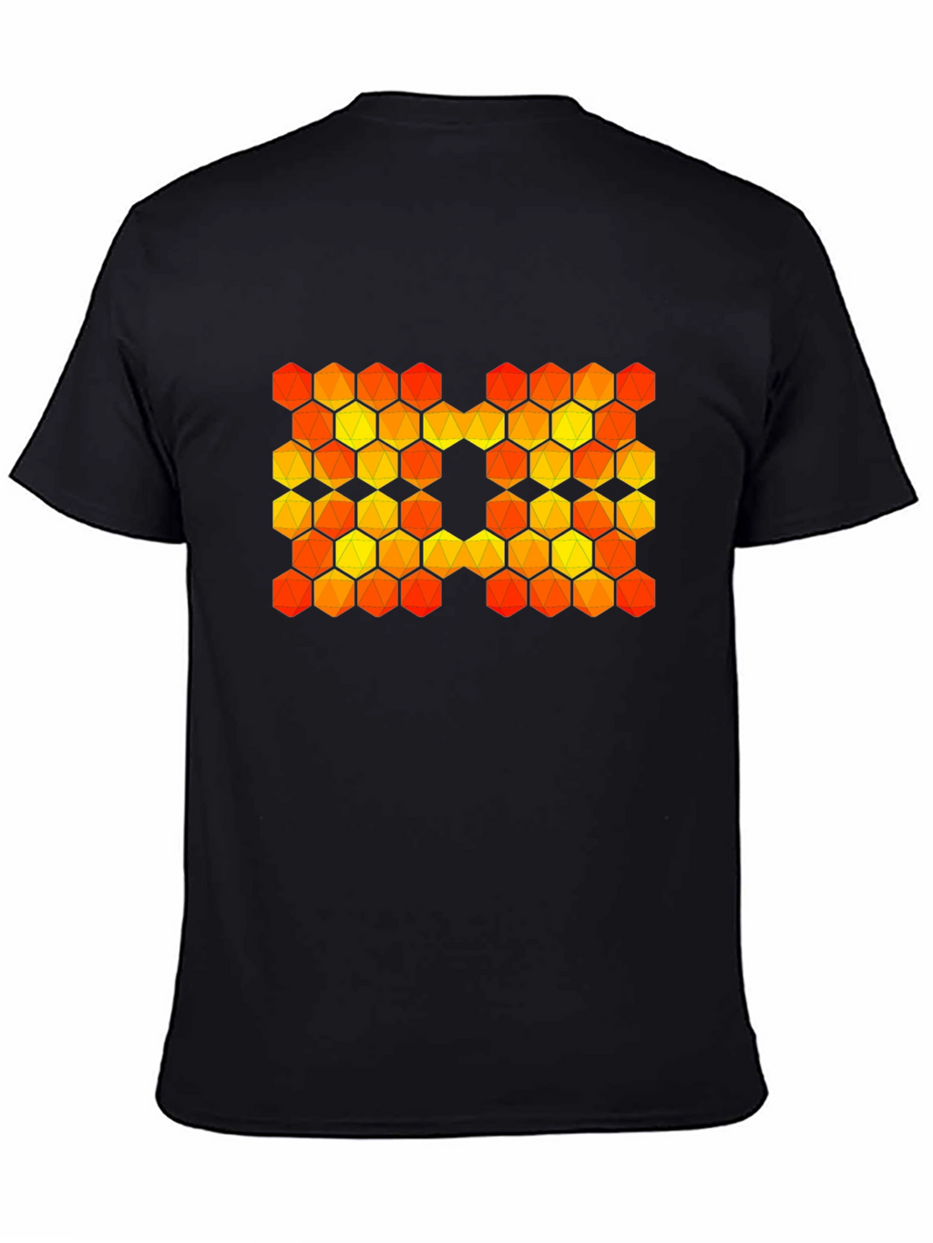 Hexagon Pattern Graphic T-Shirt