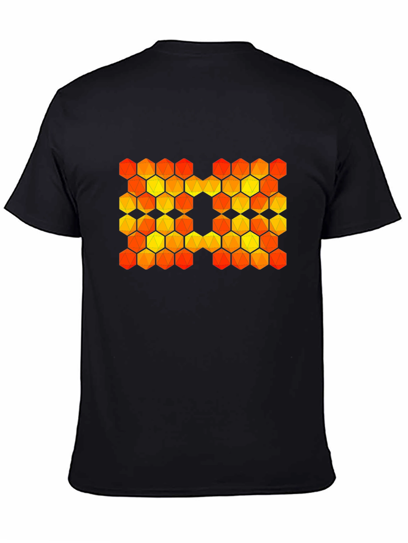 Hexagon Pattern Graphic T-Shirt