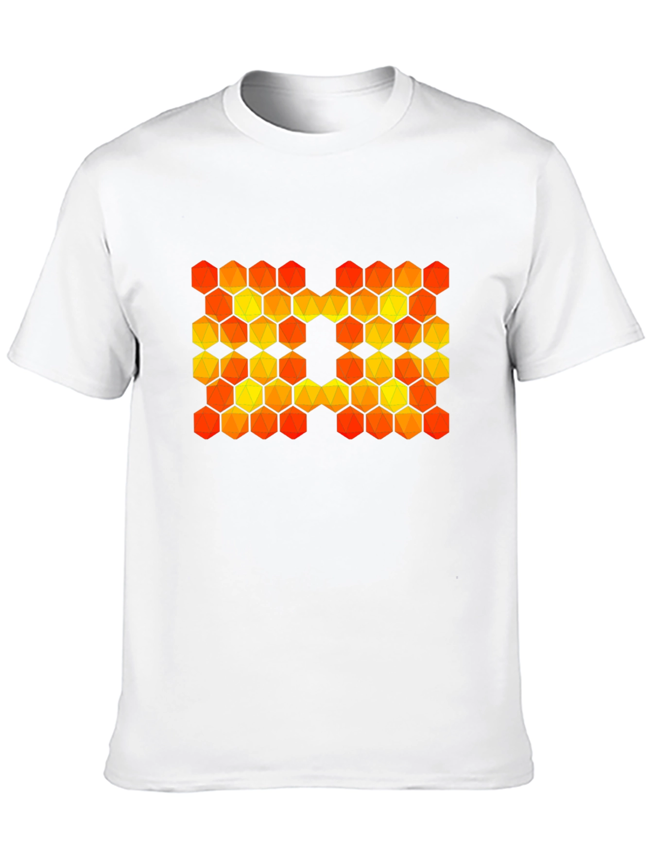 Hexagon Pattern Graphic T-Shirt