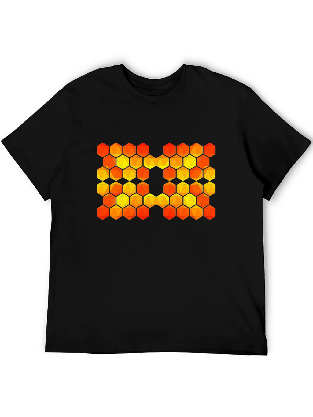 Hexagon Pattern Graphic T-Shirt
