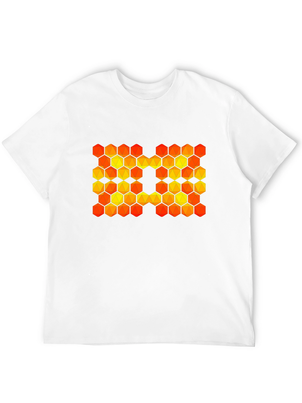 Hexagon Pattern Graphic T-Shirt
