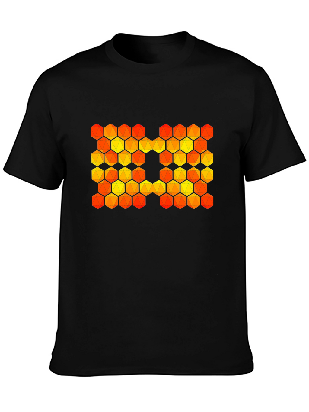 Hexagon Pattern Graphic T-Shirt