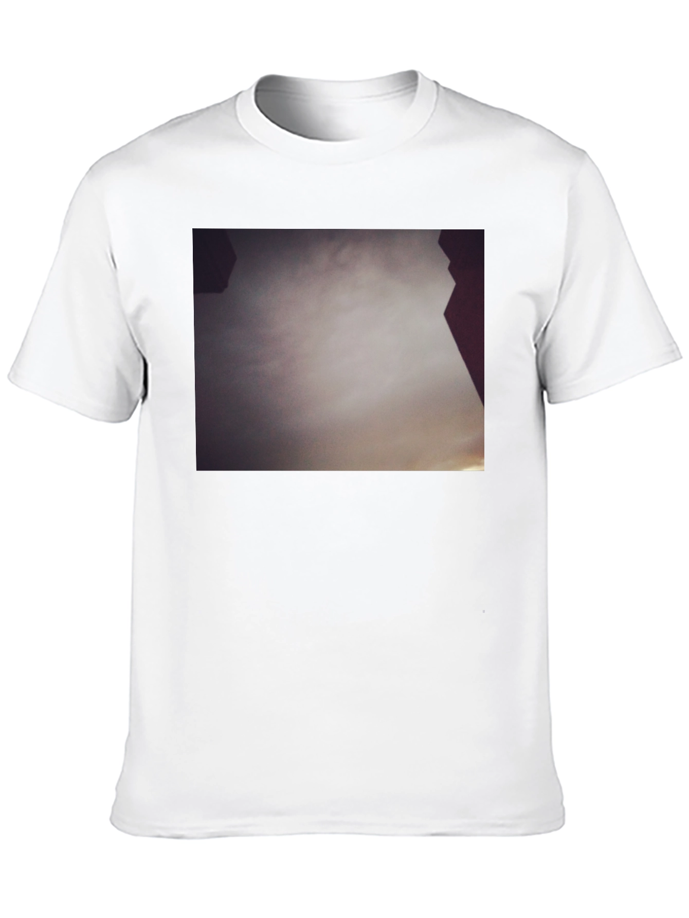 Abstract Sky Print Black Tee