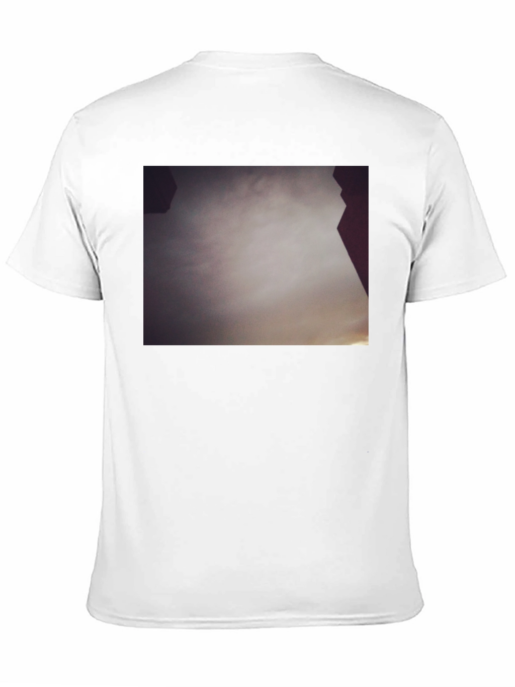 Abstract Sky Print Black Tee