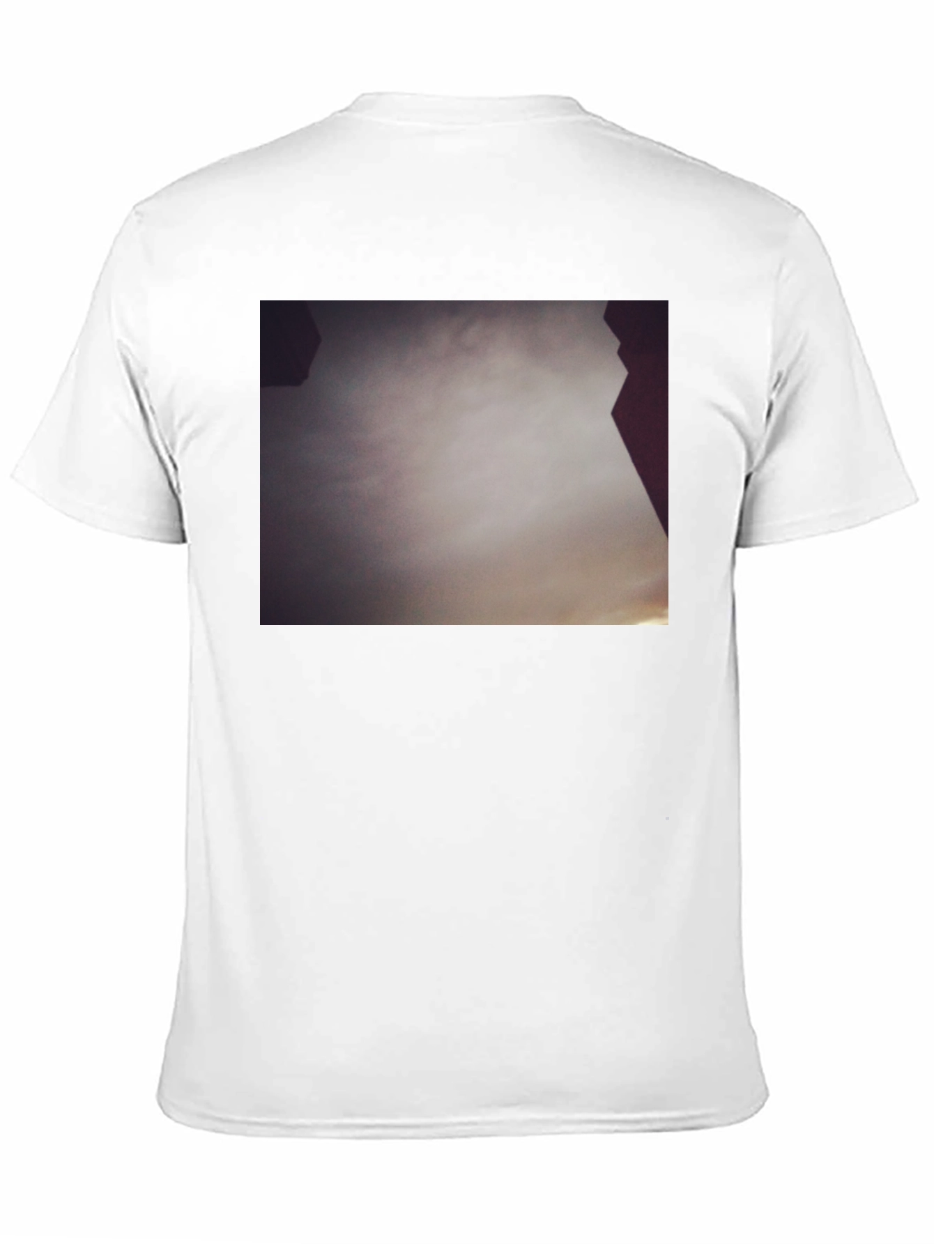 Abstract Sky Print Black Tee