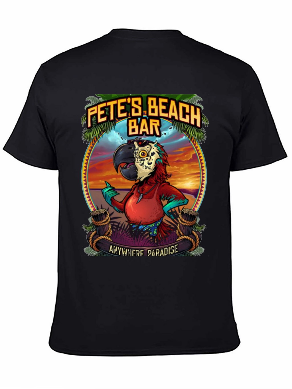 Petes Beach Bar Graphic T-Shirt: Anywhere Paradise