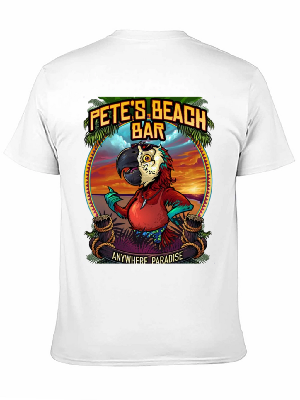 Petes Beach Bar Graphic T-Shirt: Anywhere Paradise