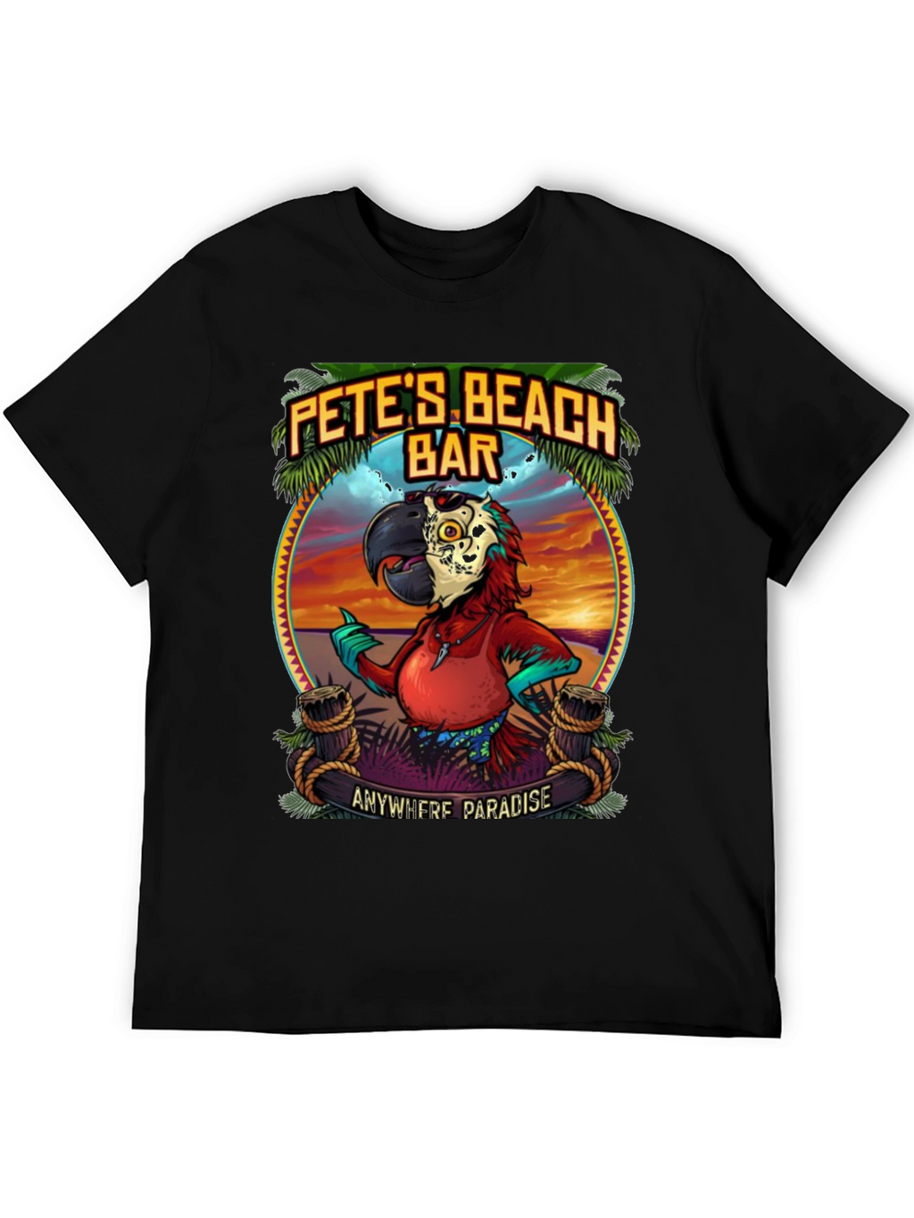 Petes Beach Bar Graphic T-Shirt: Anywhere Paradise