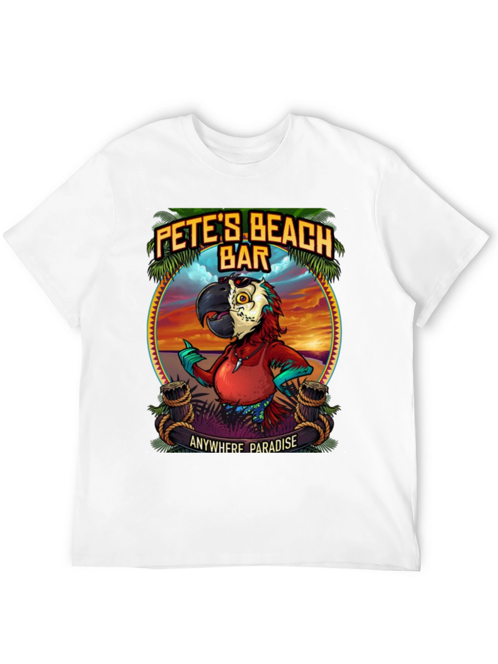 Petes Beach Bar Graphic T-Shirt: Anywhere Paradise