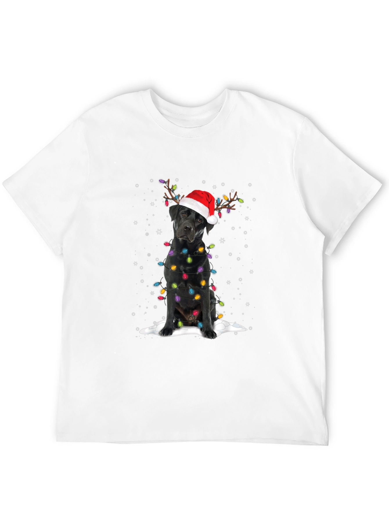 Festive Black Lab Christmas T-Shirt