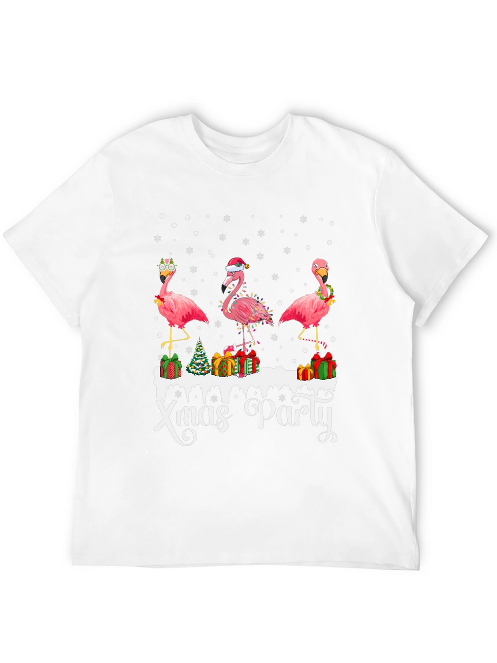 Festive Flamingo Xmas Party T-Shirt