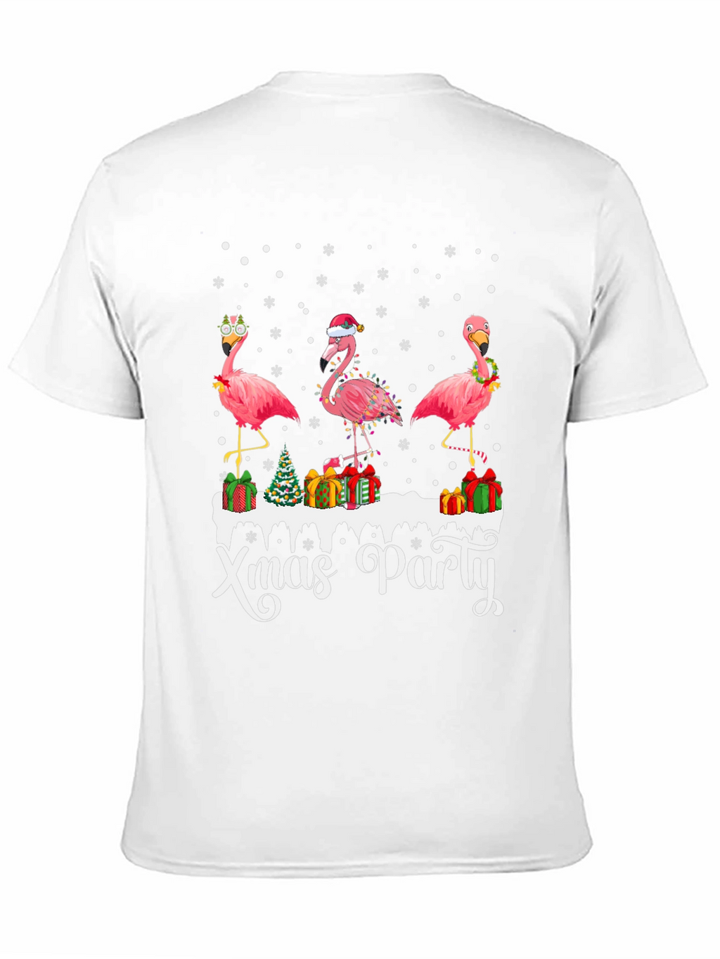 Festive Flamingo Xmas Party T-Shirt