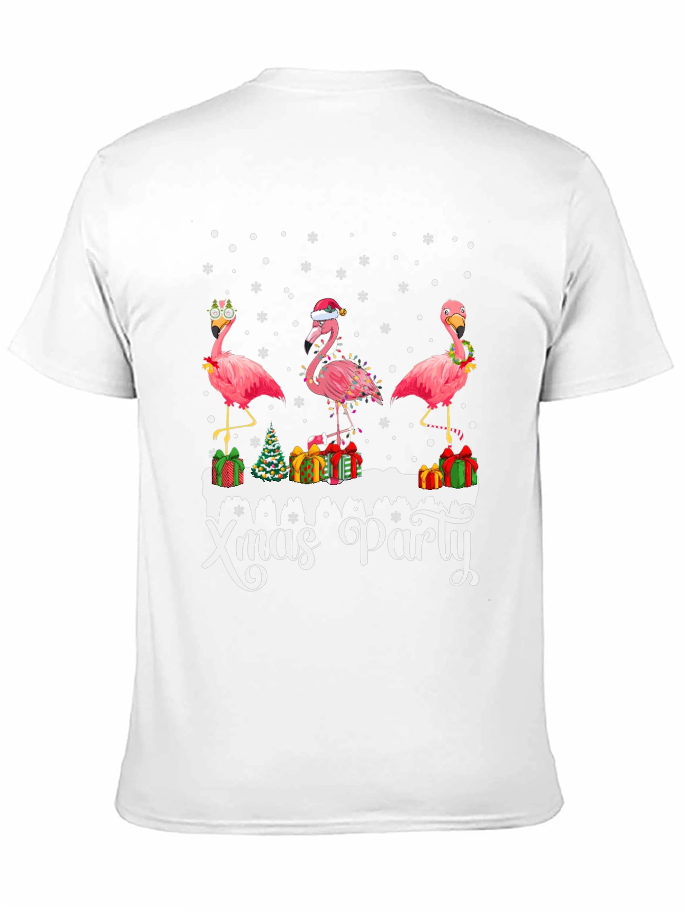 Festive Flamingo Xmas Party T-Shirt