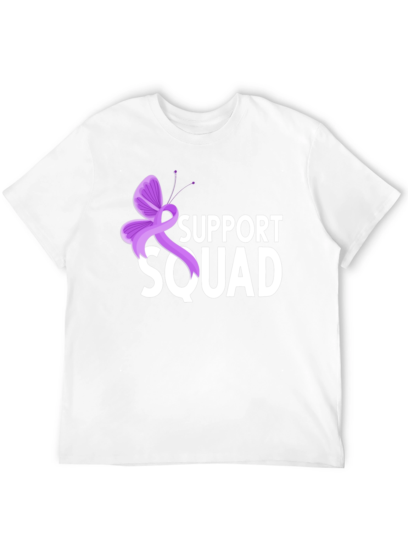 Support Squad T-Shirt - Purple Ribbon Butterfly