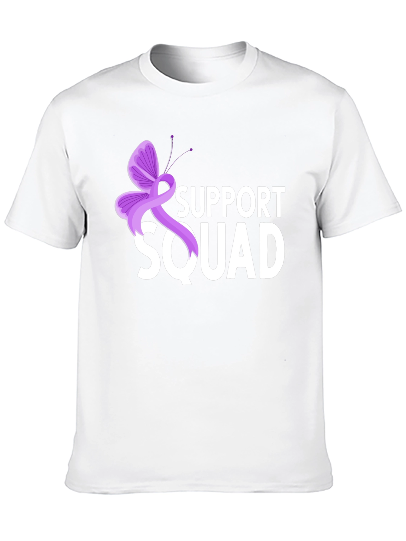 Support Squad T-Shirt - Purple Ribbon Butterfly